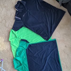 Lot of 3 Nike Dri-Fit Golf polos - large